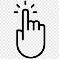 Handklatschen, Handgeste, Handbewegung, Handklick symbol