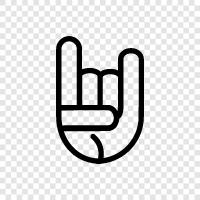 hand gesture, rock music, rock band, rock concert icon svg