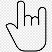 hand gesture, rock, sign language, ASL icon svg