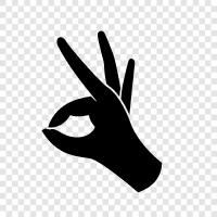 Handgestenbedeutungen, Handzeichen, Handbewegungen, Handgesten symbol