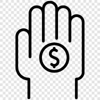 hand gestures, money symbols, money management, money matters icon svg