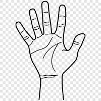 hand, finger, palm, handshape icon svg