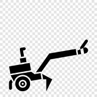 handheld tractor, hand tiller, hand cultivator, hand s icon svg