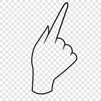 Handbewegungen, Handzeichen, Handzeichen für symbol