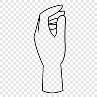 Handbewegung, Handsignale, Handsignale zur Kommunikation, Handsignale zur Identifikation symbol
