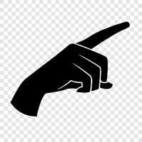 Handbewegungen, Handsignale, Handsignale für Kommunikation, Handzeichen symbol