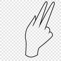 Handsignale, Handsignale für die Kommunikation, Handsignale für Zeichen, Handgeste symbol