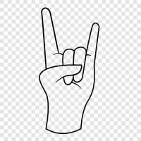 Handzeichen, Handzeichen für Kommunikation, Handzeichen für Gesten symbol