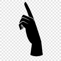 Handzeichen, Zeichensprache, Kommunikation, Körpersprache symbol