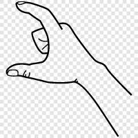 Handgröße, Handspannweite, Handbreite, Handlänge symbol