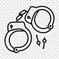 handcuffs for women, handcuffs for men, metal handcuffs, plastic handcuffs icon svg