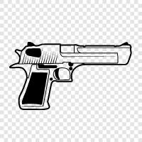 handgun, revolvers, firearms, pistols icon svg