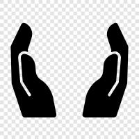 Hands, Palm, Fingers, Thumbs icon svg