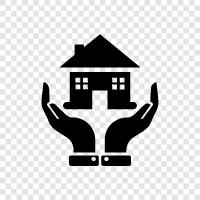 hands holding home, hands holding property, hands holding possessions, hands holding things icon svg