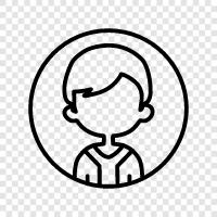 handsome, kid, handsome boy, handsome man icon svg