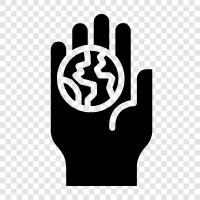 Handgeschrieben, Handschrift, Palm, Palmist symbol