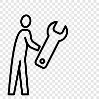 handyman, carpenter, electrician, plumber icon svg