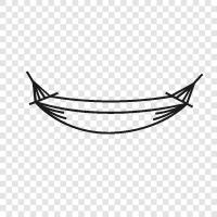 hanging, outdoors, relaxation, hammock icon svg