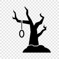 hanging tree, tree hanging, tree swing, hammock icon svg