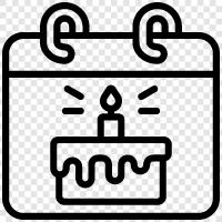 happy birthday, birthday party, cake, presents icon svg