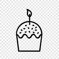 happy birthday, cake, cupcake, birthday cake icon svg