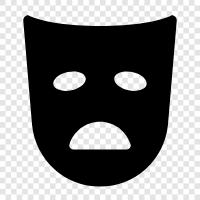 happy mask, clown mask, Mardi Gras mask, Halloween mask icon svg