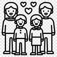 happy parents, happy kids, happy family life, happy family photos icon svg