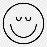 happy, content, smile, peace icon svg