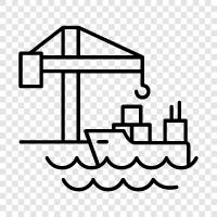 harbor, shipping, container, cargo icon svg
