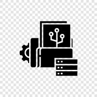 hard drive, SSD, solid state drive, cloud storage icon svg