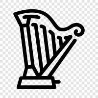 harps, harping, harping on, harps and violins icon svg