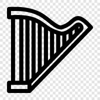 Harfen, akustisch, klassisch, volkstümlich symbol