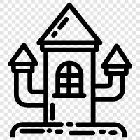 Haunted Attraction, Haunted House Tour, Haunted House Film, Haunted House Theme symbol