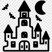 Haunted Attraction, Haunted Place, Scary House, Spooky House icon svg