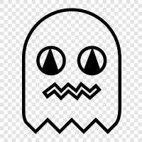 haunted, spooky, poltergeist, hauntings icon svg