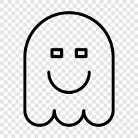 spukt, spukig, paranormal, ghost story symbol