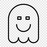 Haunted, Paranormal, Ghost stories, Ghost photos icon svg