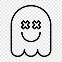 Haunted, Haunted house, Ghost stories, Ghost movies icon svg