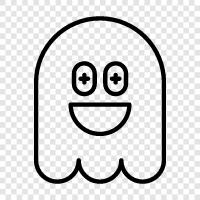 haunting, ghost stories, ghost photos, ghost videos icon svg