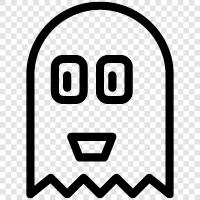 hauntings, hauntings in the home, hauntings in public places, Ghost icon svg