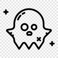 hauntings, spirits, apparitions, ghost stories icon svg