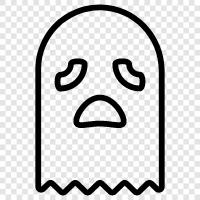 hauntings, hauntings in the media, hauntings in real life, Ghost icon svg