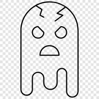 hauntings, hauntings in homes, hauntings in buildings, Ghost icon svg