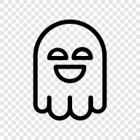 hauntings, hauntings in homes, hauntings in hospitals, Ghost icon svg