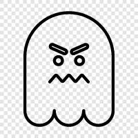 hauntings, ghost stories, ghost photos, ghost videos icon svg