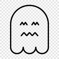 hauntings, hauntings in homes, hauntings in places, Ghost icon svg