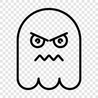 hauntings, hauntings in homes, hauntings in schools, Ghost icon svg