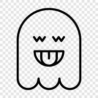 hauntings, hauntings in the home, hauntings in public places, Ghost icon svg