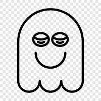 hauntings, hauntings in schools, hauntings in hospitals, Ghost icon svg