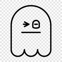 hauntings, hauntings in the home, hauntings in public places, Ghost icon svg